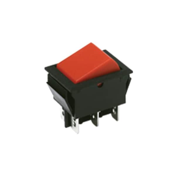 Interruptor basculante de componentes C&K, DPST, encendido-apagado, enclavado, terminal de conexión rápida, actuador basculante iluminado, panel - CN202J3RS215Q8