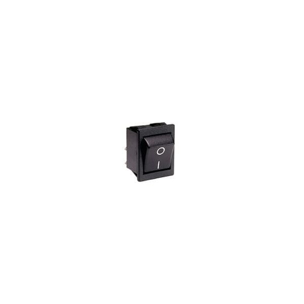 Interruptor basculante arcoeléctrico, Dp4T, Encendido-Apagado-Encendido, 10A, 24Vcc, Terminal de conexión rápida, actuador basculante, montaje en panel - C1570WABB