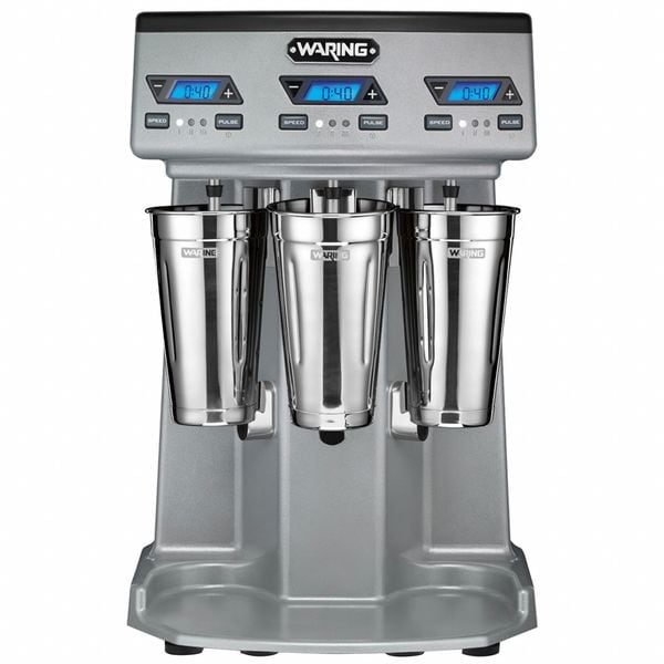 Waring Commercial Triple-Spindle Drink Mixer, Gray, 84 oz - WDM360TX