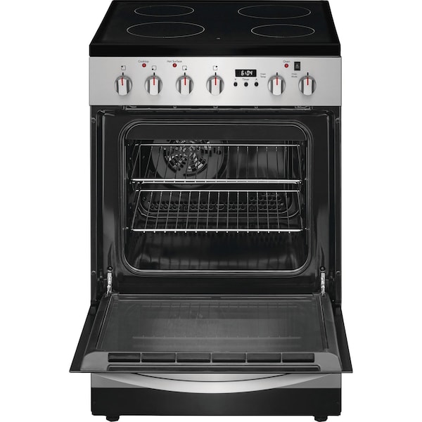 Almo Frigidaire 24-inch Stainless Steel Electric Convection Range with Storage Drawer - FCFE2425AS