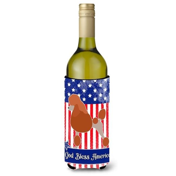 Carolines Treasures Carolines Treasures BB8392LITERK Royal Poodle American Wine Bottle Beverge Insulator Hugger - BB8392LITERK