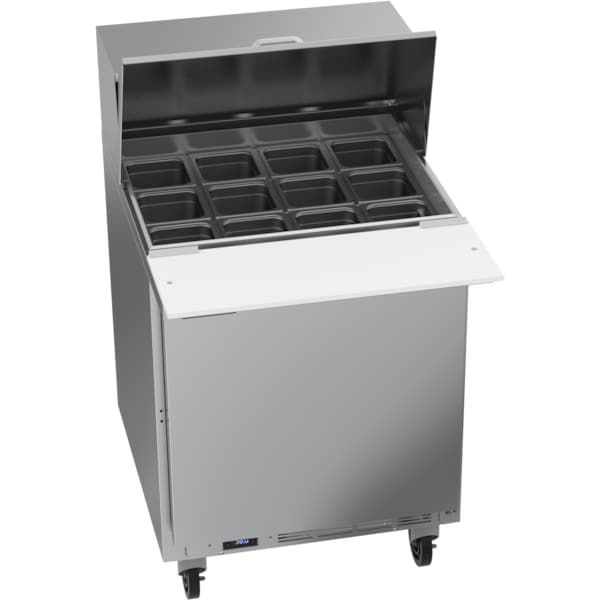Beverage-Air Refrigerated Sandwich Prep Table, Mega Top, 7.3 cu. Ft, 115 Volt - SPE27HC-12M-B