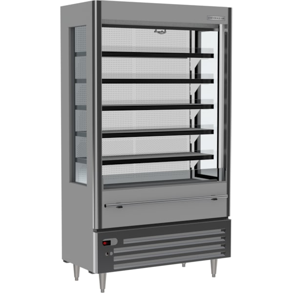 Beverage-Air Open Air Merchandiser, Vertical, 18 Cu. Ft, 115 Volt, Grey - VMHCSL-18-1-G