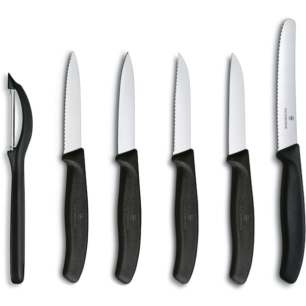 Swiss Army Brands 2024 Victorinox Kitchen Swiss Classic 6 Piece Paring Knife Set, Black - VIC-6.7113.6G