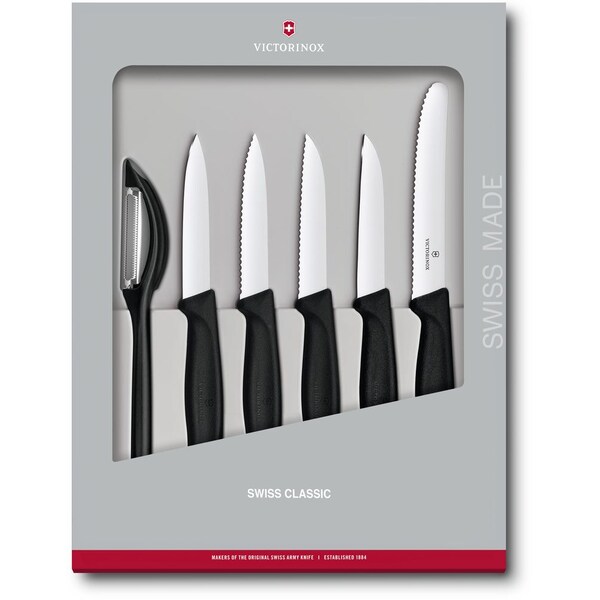 Swiss Army Brands 2024 Victorinox Kitchen Swiss Classic 6 Piece Paring Knife Set, Black - VIC-6.7113.6G
