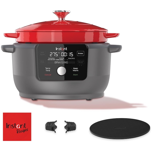 Instant Cast Iron Dutch Oven 6 qt Red - 140-0038-01