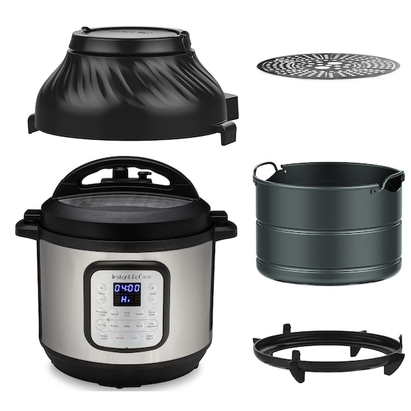 Instant Pot Duo Crisp Stainless Steel Pressure Cooker 8 qt Black/Silver - 140-0021-01