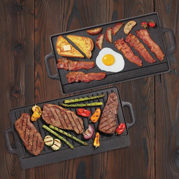 The Rock By Starfrit THE ROCK by Starfrit Traditional Cast Iron Reversible Grill/Griddle - 032225-003-0000