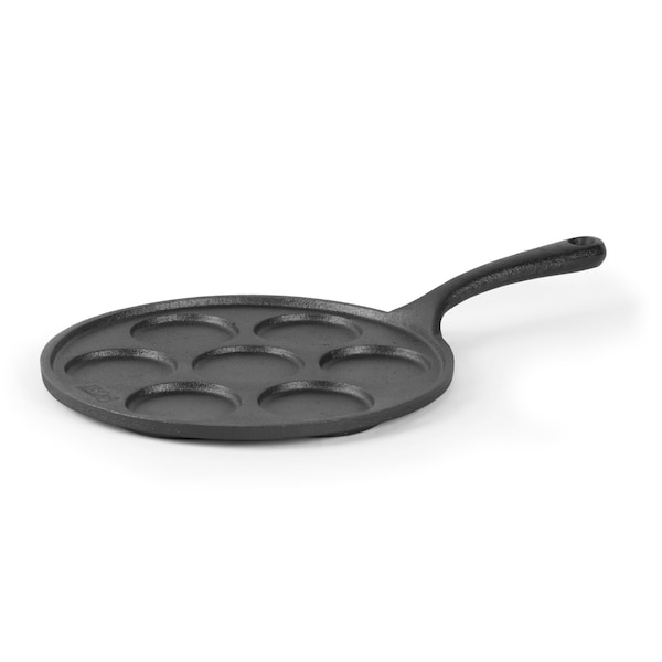 Commercial Chef Cast Iron Pancake Pan, Makes 7 Mini Silver Dollar Pancakes - CHCI172