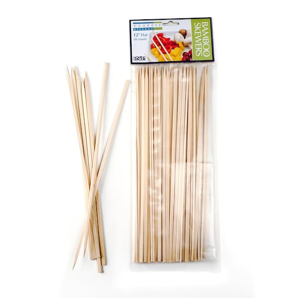 Rsvp International Bamboo Skewer - 12 in  Flat - 50 Ct., 50PK - BOO-12