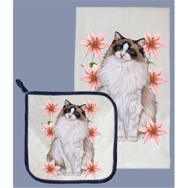 Bakebetter Ragdoll Dish Towel And Pot Holder Set - BA2633905