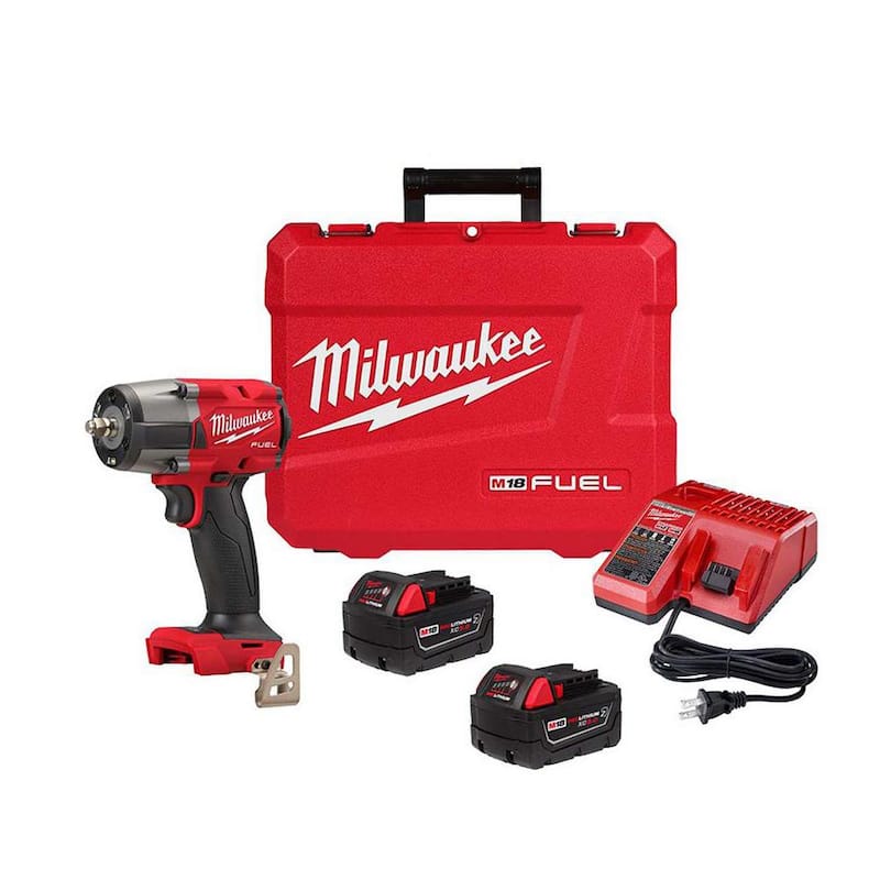 Milwaukee M18 FUEL GEN-2 18V Llave de Impacto Inalámbrica sin Escobillas de Medio Torque de 3/8 pulg. con Anillo de Fricción Kit - 2960-22