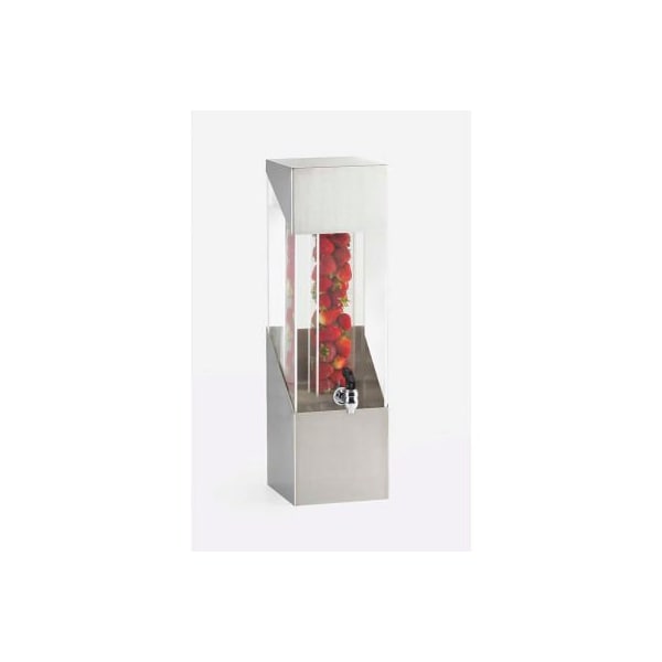 Cal Mil Plastics Cal-Mil 1991-3INF-55 Square Beverage Dispensers 2 Gallon Capacity 7-1/4"W x 9-1/2"D x 24-1/2"H SS - 1991-3INF-55
