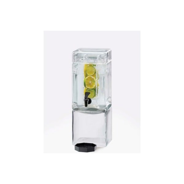 Cal Mil Plastics Cal-Mil 1112-1INF Square Glass Infusion Dispenser 1-1/2 Gallon 7-1/8"W x 9-1/8"D x 18-1/2"H - 1112-1INF