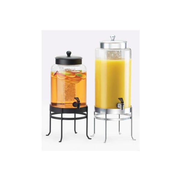 Cal Mil Plastics Cal-Mil 1580-2-13 Soho Glass Beverage Dispenser 2 Gallon 10"W x 12"D x 20-1/2"H Black Base - 1580-2-13