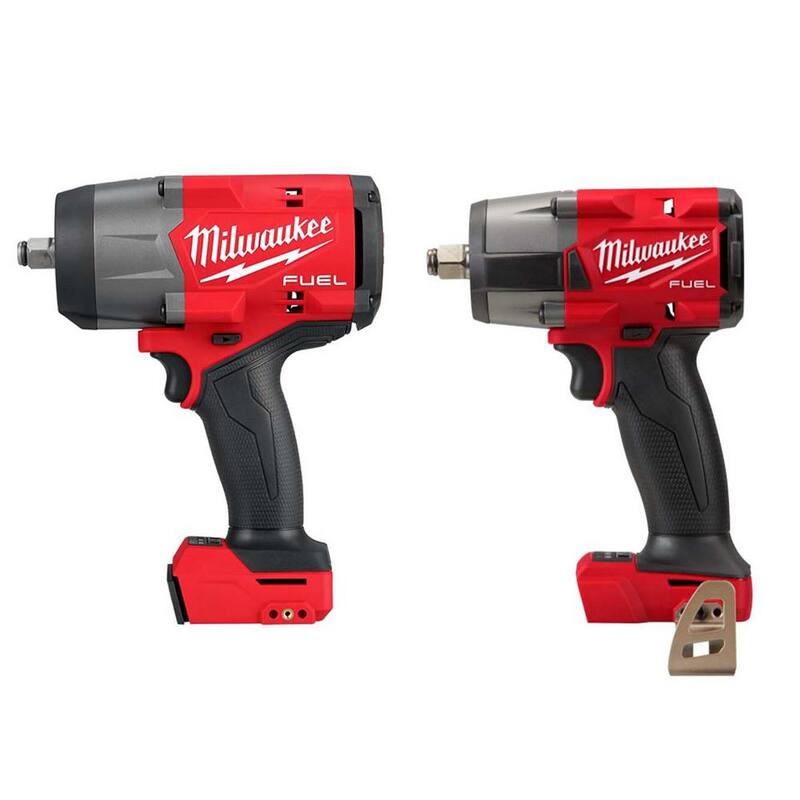 Milwaukee M18 FUEL 18V Llave de Impacto Inalámbrica sin Escobillas de 1/2 pulgada con Torque Medio Llave de Impacto (2 herramientas) - 2967-20-2962-20