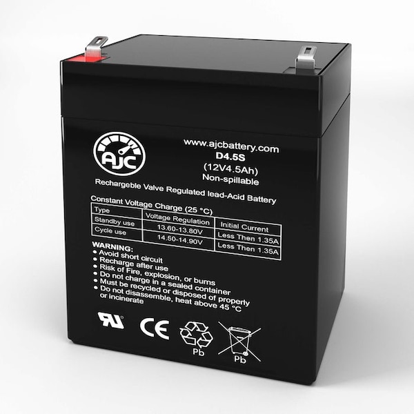 Bsc Preferred UPS Battery, Compatible with APC Back-UPS ES 350 VA USB Support UPS Battery, 12V DC, 4.5 Ah - AJC-D4.5S-M-0-121614
