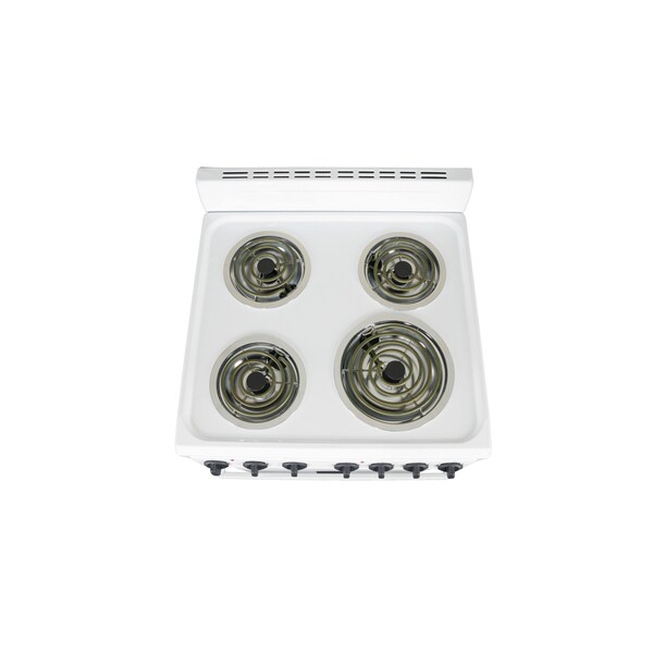 Premium Levella 24" 4-Burner Electric Stove in White -  PRE2425GW