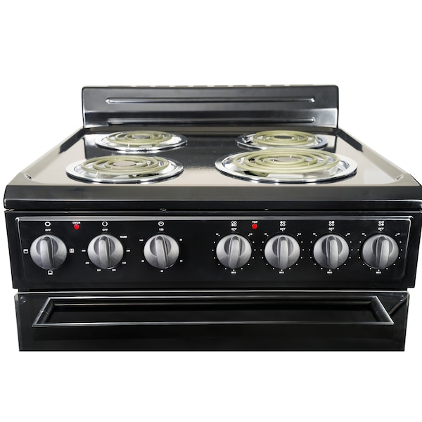 Premium Levella 24" 4-Burner Electric Stove in Black -  PRE2427GB