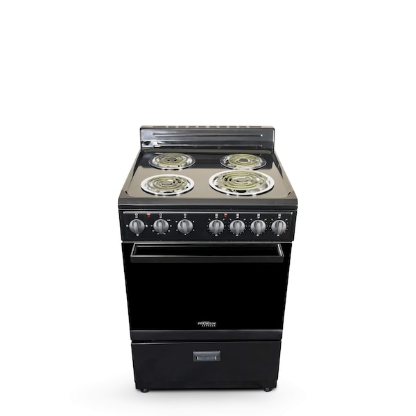 Premium Levella 24" 4-Burner Electric Stove in Black -  PRE2427GB