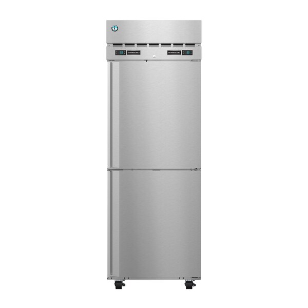 Hoshizaki America Refrigerator and Freezer, Single Section Dual Temp Upright, Half Stainless Doors with Lock - DT1A-HS