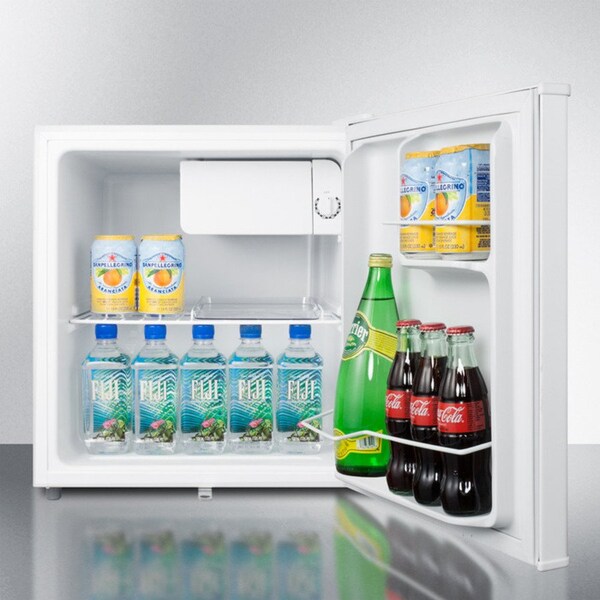 Summit Appliance Div. Summit Compact Refrigerator/Freezer, White, 1.7 Cubic Feet Capacity - S19LWH