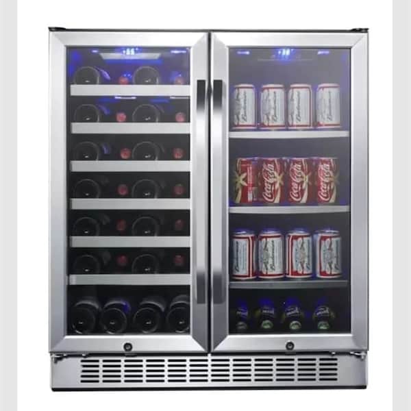 Edgestar 30 Inch Wide 28 Bottle BuiltIn Dual Zone Beverage Center with 86 Can Capacity - CWB2886FD