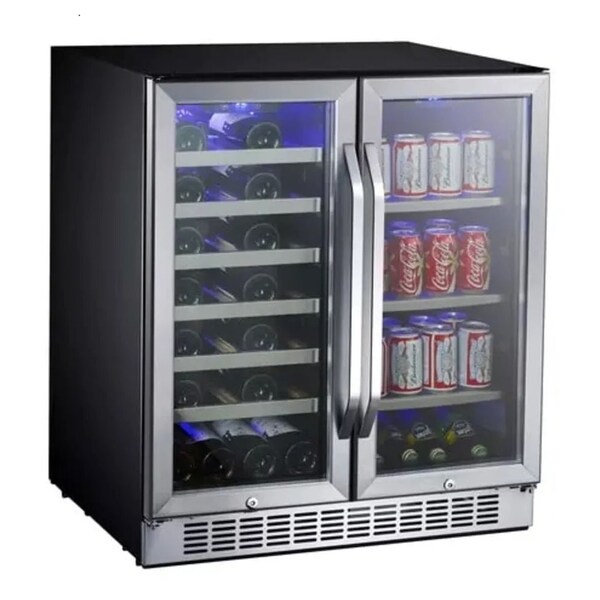 Edgestar 30 Inch Wide 28 Bottle BuiltIn Dual Zone Beverage Center with 86 Can Capacity - CWB2886FD