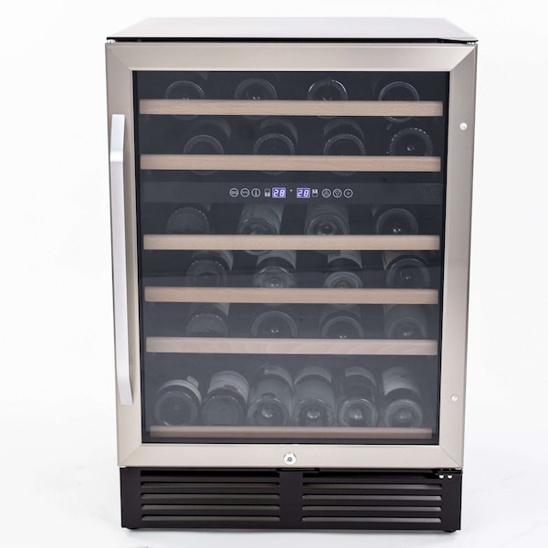 Avanti Avanti 49 Bottle Dual-Zone Wine Cooler, Stainless Steel with Black Cabinet - WCR496DS