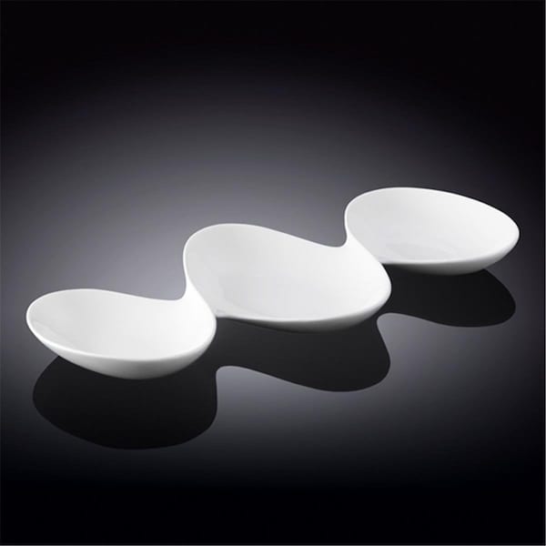 Wilmax 992416 145 in Divided Dish White 18PK - WL992416 / A