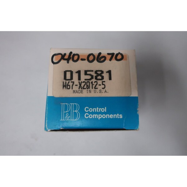 Potter-Brumfield Miniature Circuit Breaker, W6 Series, 5A, 1 Pole, 277V AC - W67-X2-Q12-5