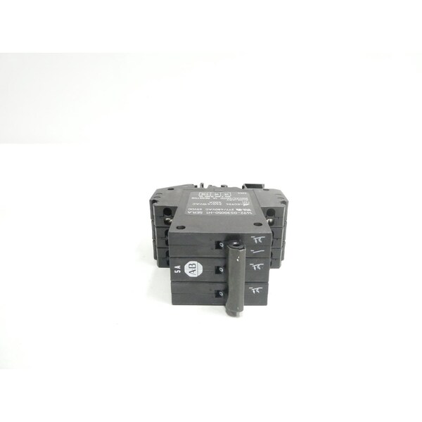Allen Bradley Miniature Circuit Breaker, 1492-GS Series, 5A, 3 Pole, 240/480V AC, G Curve - 1492-GS3G050-H1