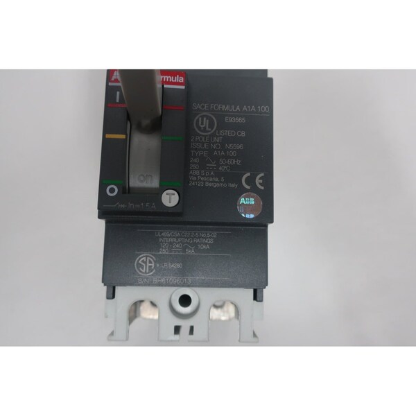 Abb Molded Case Circuit Breaker, 15A, 2 Pole, 240V AC, 10kA - 1SDA069720R1