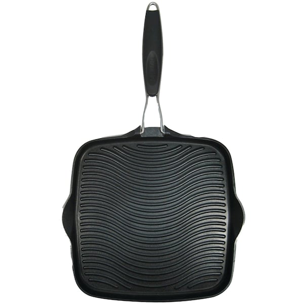 Starfrit 10 in. x 10 in. Grill Pan with Foldable Handle - 30036-006-SPEC