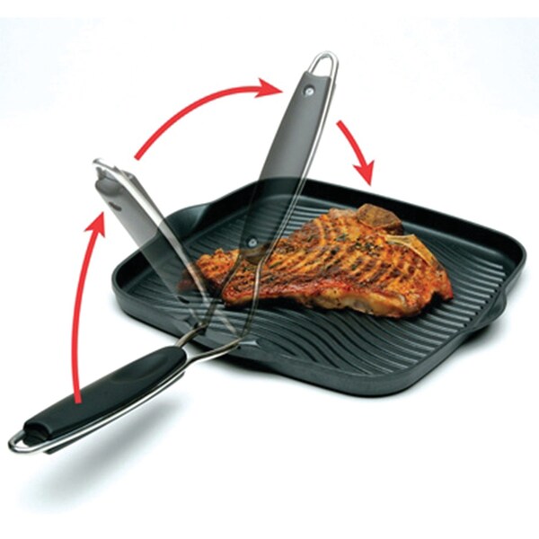 Starfrit 10 in. x 10 in. Grill Pan with Foldable Handle - 30036-006-SPEC