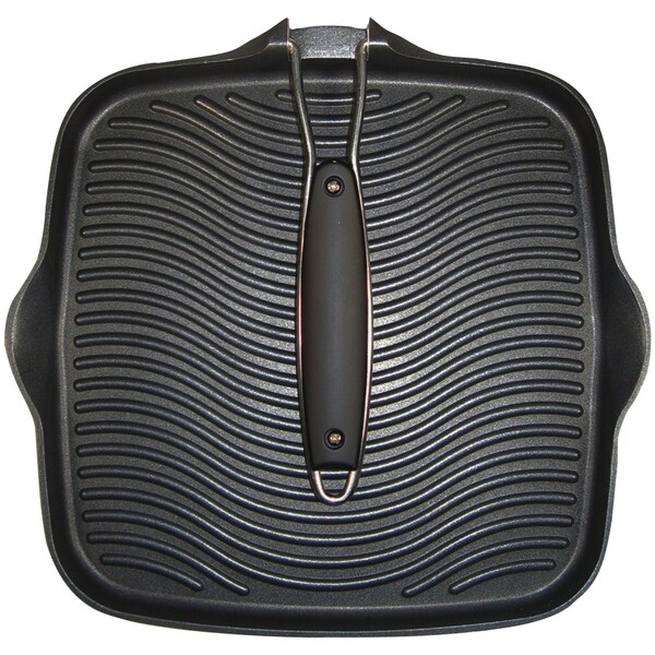 Starfrit 10 in. x 10 in. Grill Pan with Foldable Handle - 30036-006-SPEC