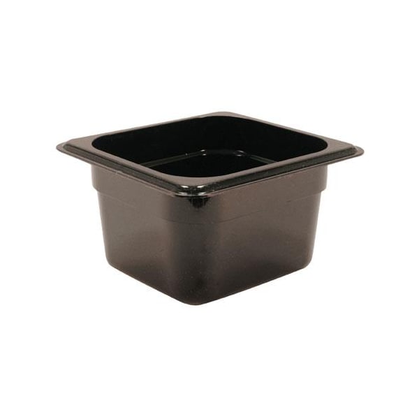 Cambro 1/6 Size 4 in Black Camwear® Food Pan - 64CW110