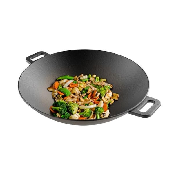 Classic Cuisine Classic Cuisine 82-KIT1088 Cast Iron Wok-14 in. Pre-Seasoned - 82-KIT1088