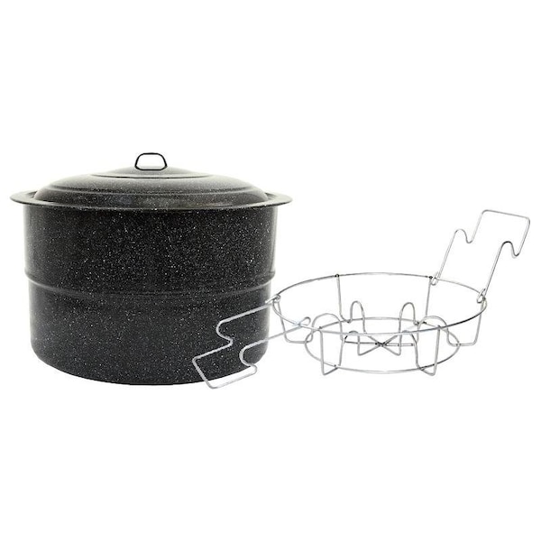 Granite Ware F07092 Canner, 33 qt Capacity, Steel, Porcelain EnamelCoated - 319802