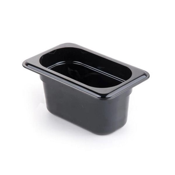 Cambro 1/9 Size 4 in Black Camwear® Food Pan - 94CW110