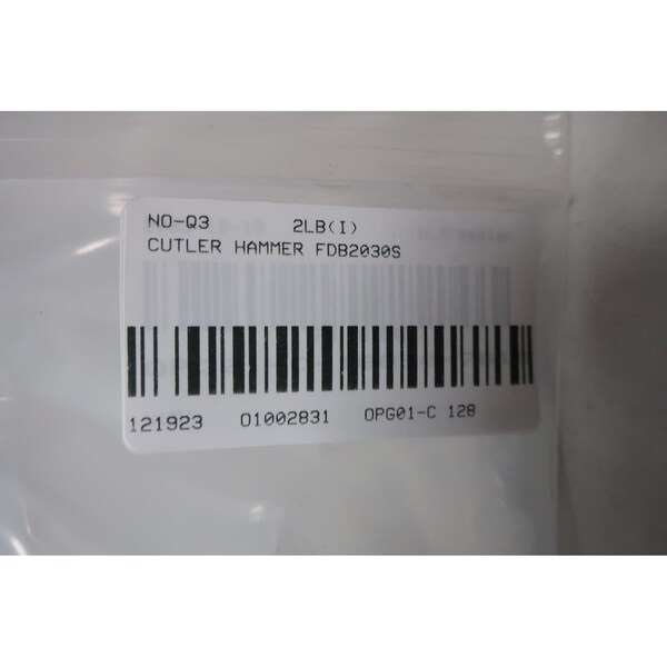Eaton Cutler-Hammer Molded Case Circuit Breaker, FD Series, 30A, 3 Pole, 600V AC - FDB2030S