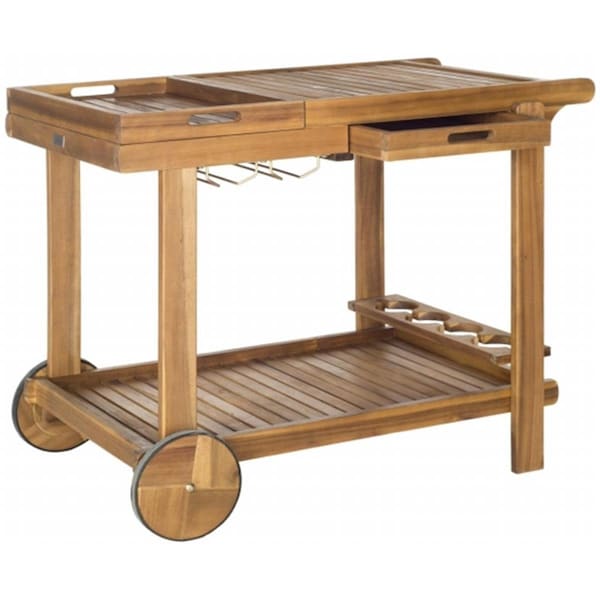 Safavieh Orland Tea Trolly- Teak Look - 29.9 x 39.4 x 23.8 in. - PAT7010A