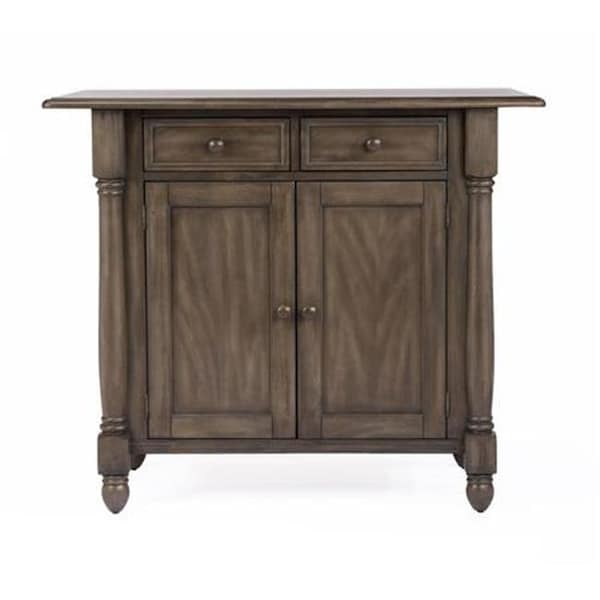 Sunset Trading Sunset Trading DLU-KI-4222-B200-AG3PC Shades of Gray Drop Leaf Kitchen Island Set with 2 Stools  Drawers & Storage - 3 Piece - DLU-KI-4222-B200-AG3PC