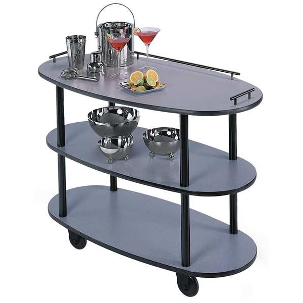 Geneva Round Oval Service Cart - Victorian Cherry - 36300-02