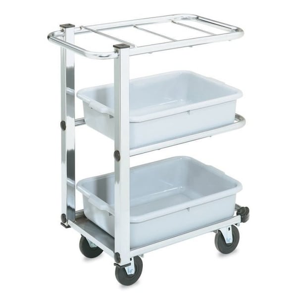 Vollrath Co VollrathÂ Cantilever Bussing Cart, , 3-Shelf, Chrome - 97186