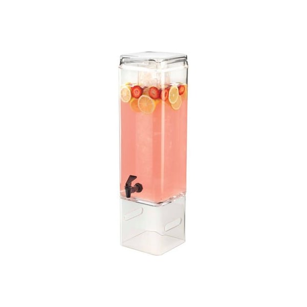 Cal Mil Plastics Cal-Mil 1112-5AINFH Classic Acry. Beverage Dispenser Inf. Chamber 5G. 8-7/8"W x 11-3/8"D x 29-1/4"H - 1112-5AINFH