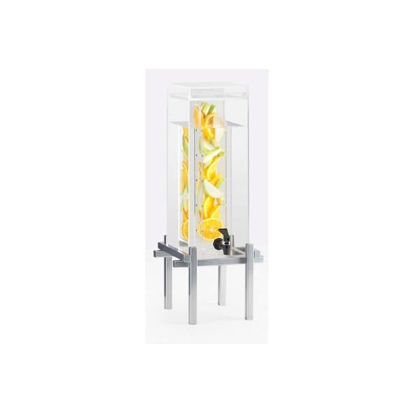 Cal Mil Plastics Cal-Mil 1132-1INF-74 One by One Infusion Beverage Dispenser 1-1/2 GAL. 10-1/4"W x 17-3/4"H Silver - 1132-1INF-74