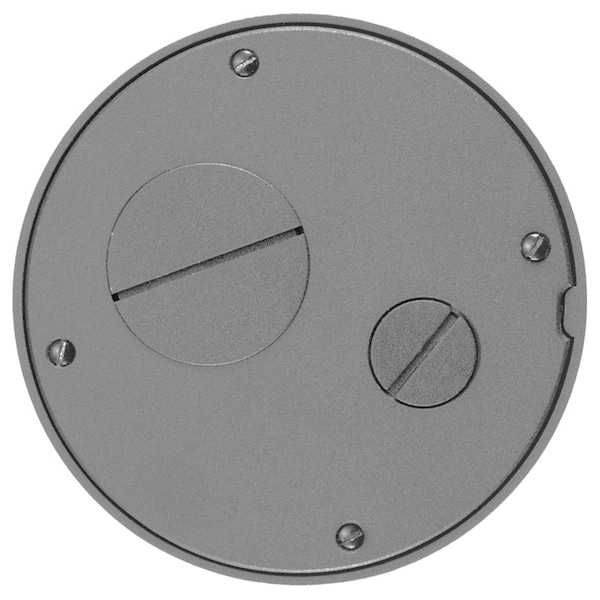 Hubbell Wiring Device-Kellems Furniture Feed Cover, Aluminum, Furniture Feed Cover - S1SPFFTGY