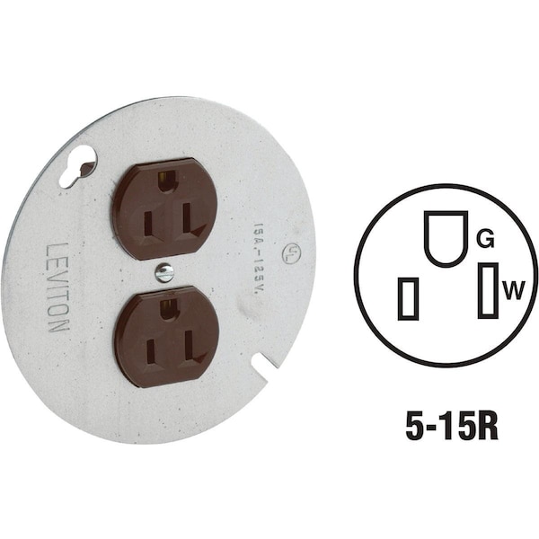 Leviton 4 In. Brown Round Box Cover - 000-05042-000