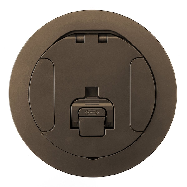 Hubbell Wiring Device-Kellems Poke Through, Round, Cast Aluminum - S1R6CVRBRZ